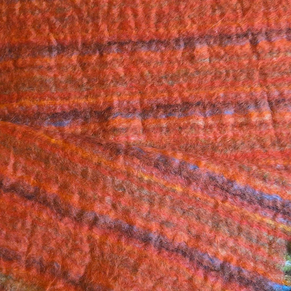 Pier 1 Imports super fuzzy wool blend rainbow] long fringe 50